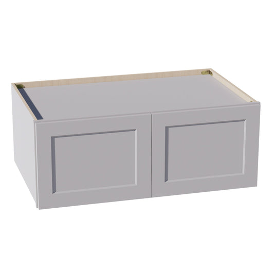 HA-W361524: Ash Gray Shaker 36"W x 15"H x 24"D 2 Doors Standard Bridge Wall Cabinet