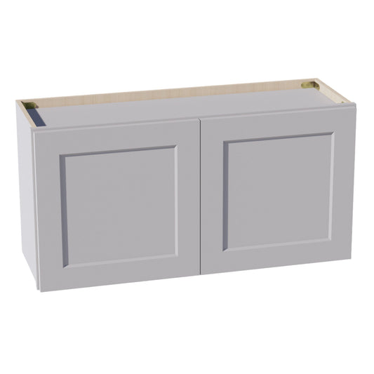 HA-W3618: Ash Gray Shaker 36"W x 18"H 2 Doors Standard Wall Bridge Cabinet