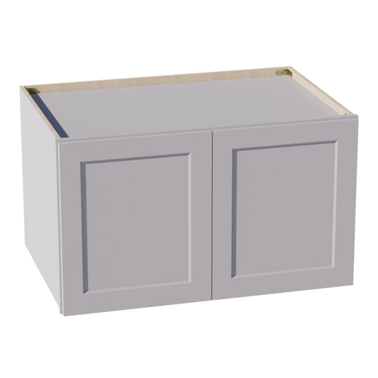 HA-W362124: Ash Gray Shaker 36"W x 21"H x 24"D 2 Doors & 1 Shelf Standard Bridge Wall Cabinet