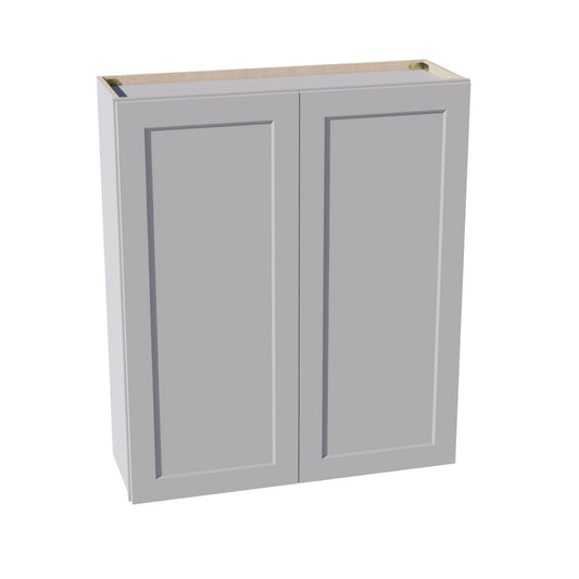 HA-W3642: Ash Gray Shaker 36"W x 42"H 2 Doors & 3 Shelves Standard Wall Cabinet