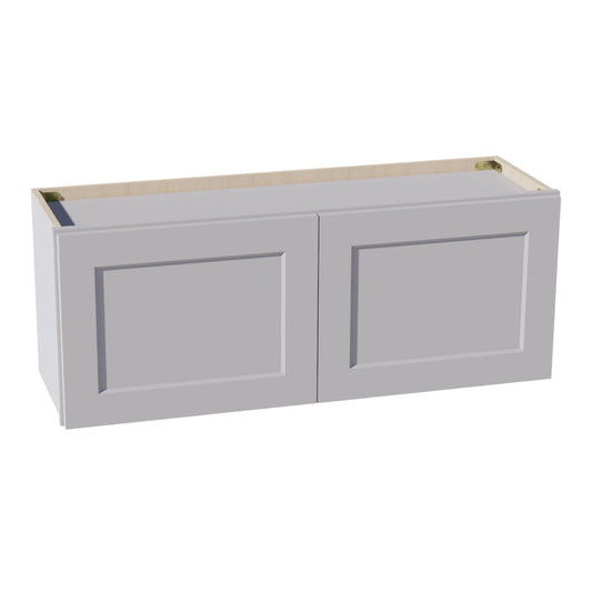 HA-W3915: Ash Gray Shaker 39"W x 15"H 2 Doors Standard Wall Bridge Cabinet