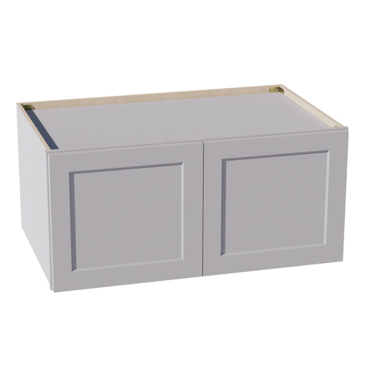 HA-W391824: Ash Gray Shaker 39"W x 18"H x 24"D 2 Doors Standard Bridge Wall Cabinet