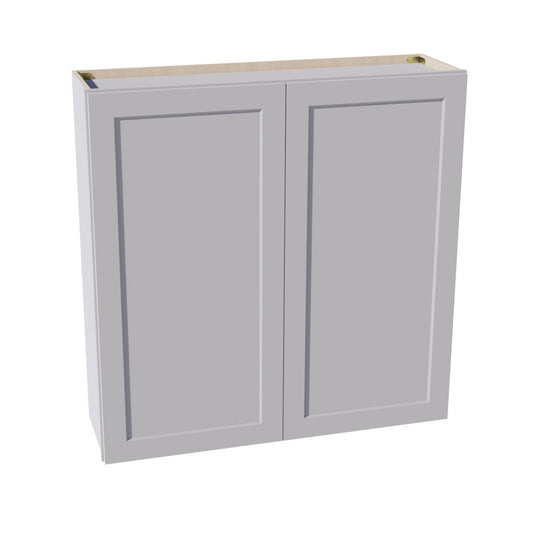 HA-W4242: Ash Gray Shaker 42"W x 42"H 2 Doors & 3 Shelves Standard Wall Cabinet