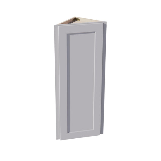 HA-WAE1242: Ash Gray Shaker 12"W x 42"H x 12"D 1 Door & 3 Shelves Wall Angle End Cabinet
