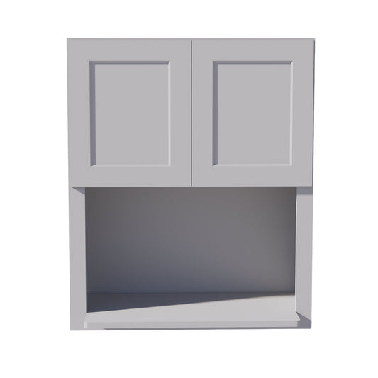 HA-WM3036: Ash Gray Shaker 30"W x 36"H 2 Doors Wall Built-in Microwave Cabinets