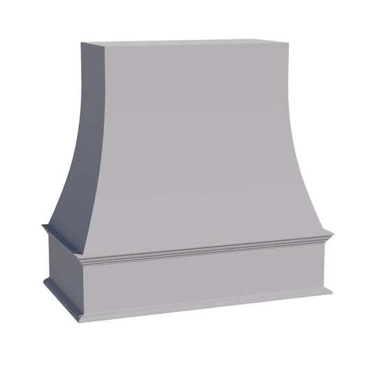 HA-WRH3636: Ash Gray Shaker 36"W x 36"H Wood Wall Mounted Range Hoods