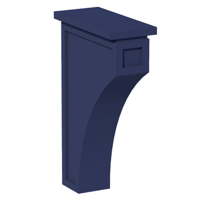 HB-CMCB: Indigo Blue Shaker 3-1/2"W x 12-1/4"H x 08"D Extra Large Corbel