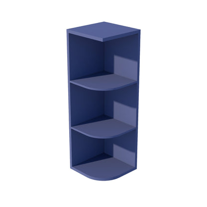 HB-OE1236: Indigo Blue Shaker 12"W x 36"H 4 Shelves Wall End Shelf Cabinet