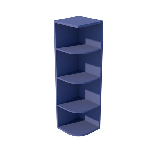 HB-OE1242: Indigo Blue Shaker 12"W x 42"H 4 Shelves Wall End Shelf Cabinet