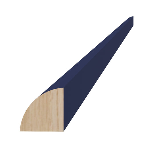 HB-QRM: Indigo Blue Shaker 96"W x 3/4"H x 3/4"D Quarter Round Shoe Molding