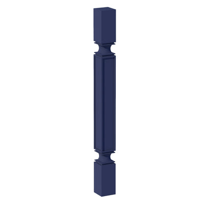 HB-SP336: Indigo Blue Shaker 03"W x 36"H x 03"D Square Roman Pillar