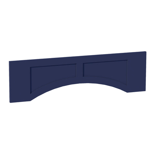 HB-VARP42: Indigo Blue Shaker 42"W x 12"H x 3/4"D Arched Valance with Raised Panel