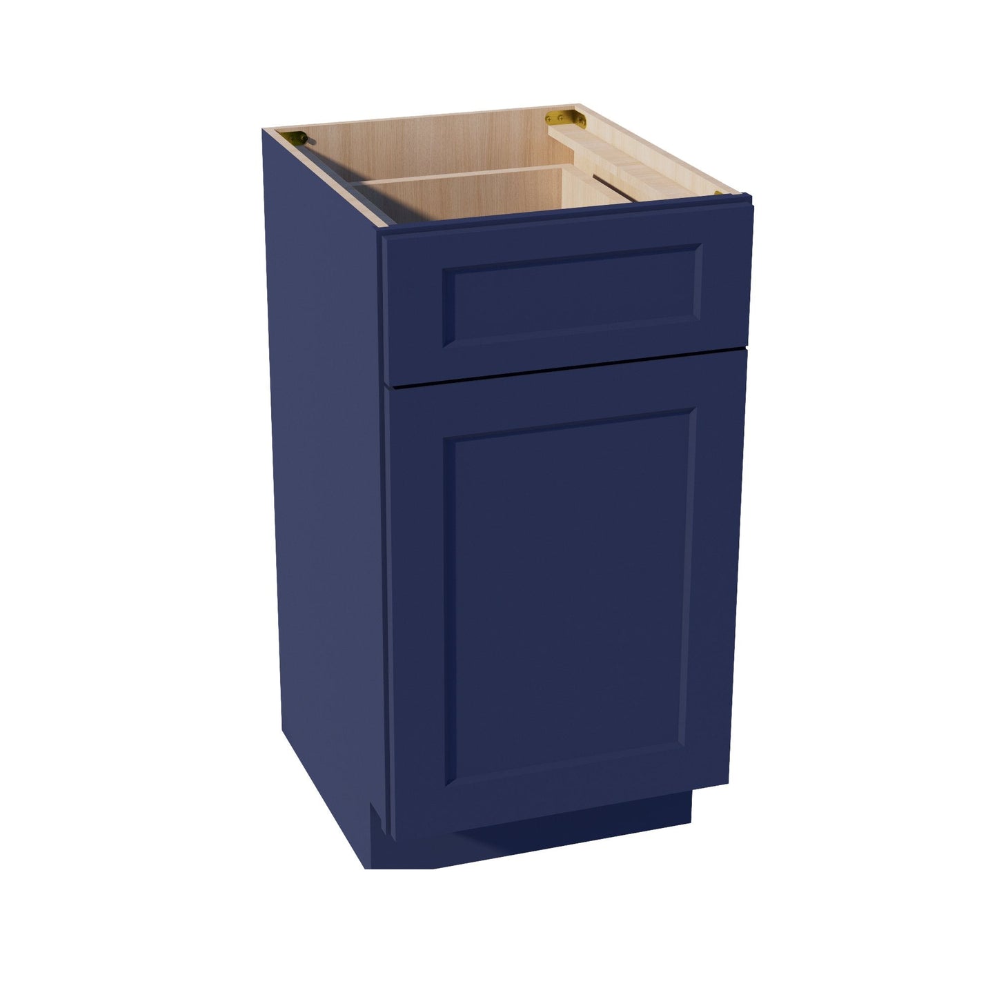 HB-VB1821: Indigo Blue Shaker 18"W x 34-1/2"H x 21"D 1 Door & 1 Drawer Single Door Vanity Base Cabinets