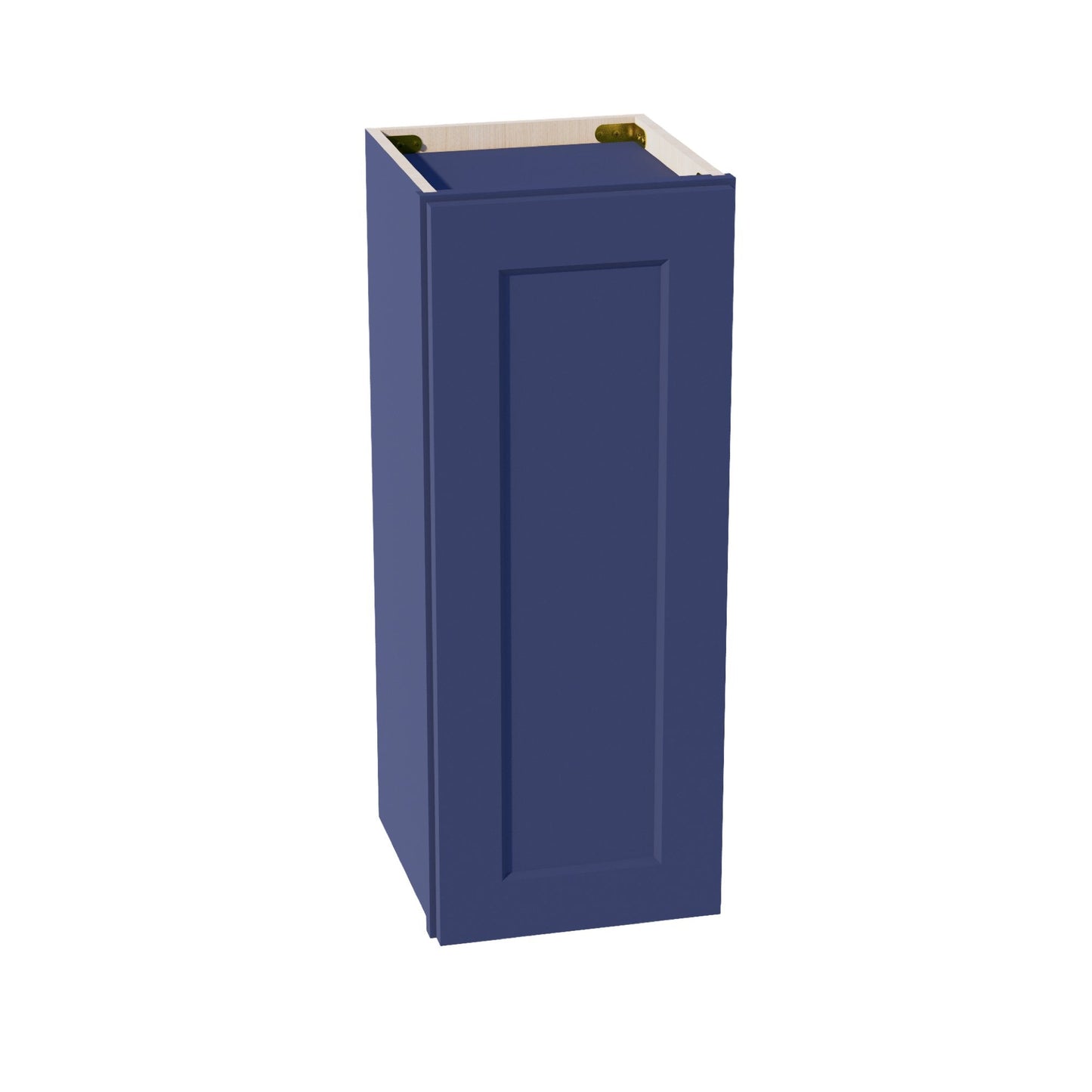 HB-W1230:: Indigo Blue Shaker 12"W x 30"H 1 Door & 2 Shelves Standard Wall Cabinet