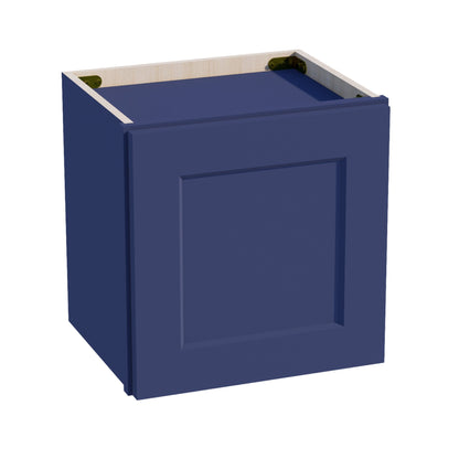 HB-W1515: Indigo Blue Shaker 15"W x 15"H 1 Door Standard Wall Bridge Cabinet