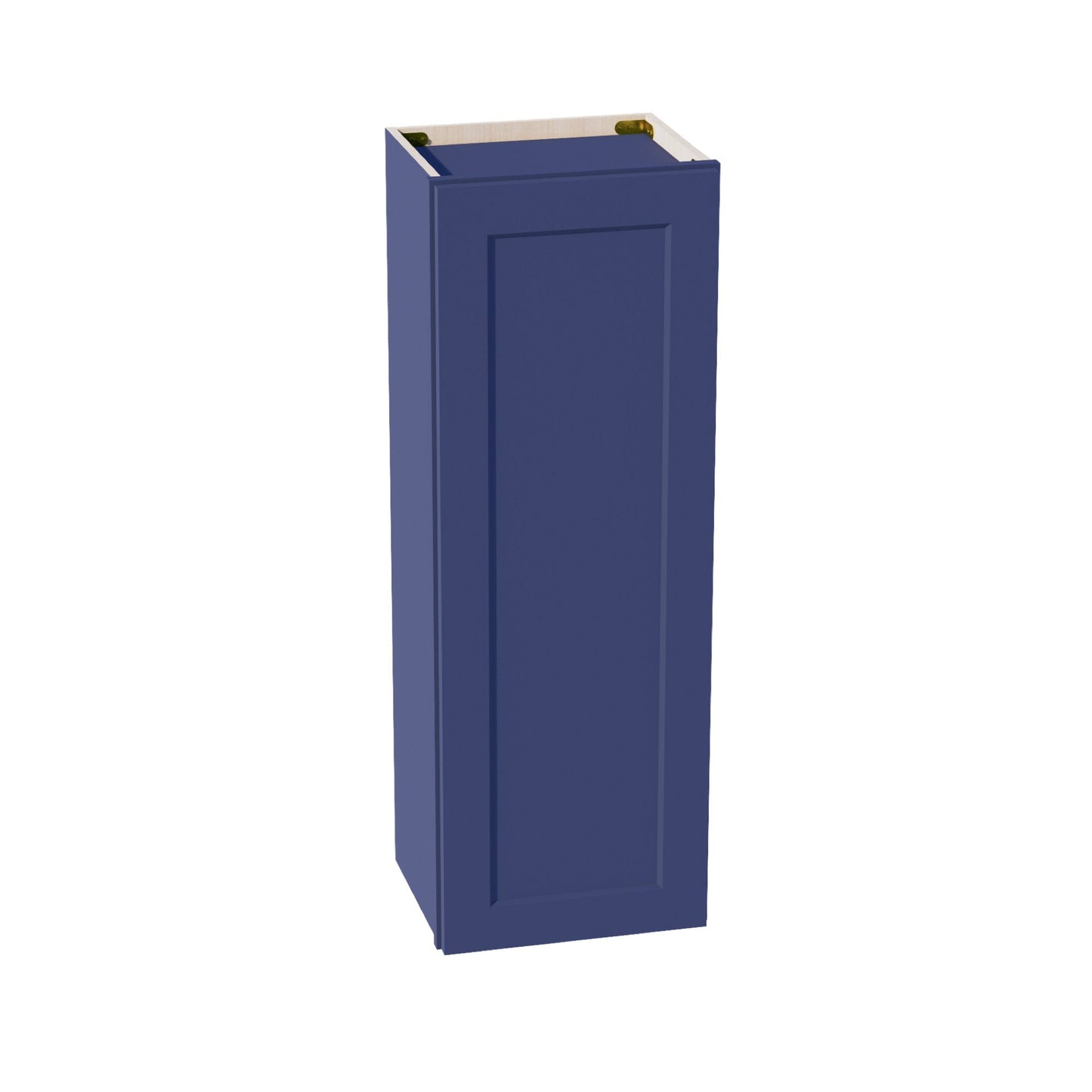 HB-W1542: Indigo Blue Shaker 15"W x 42"H 1 Door & 3 Shelves Standard Wall Cabinet