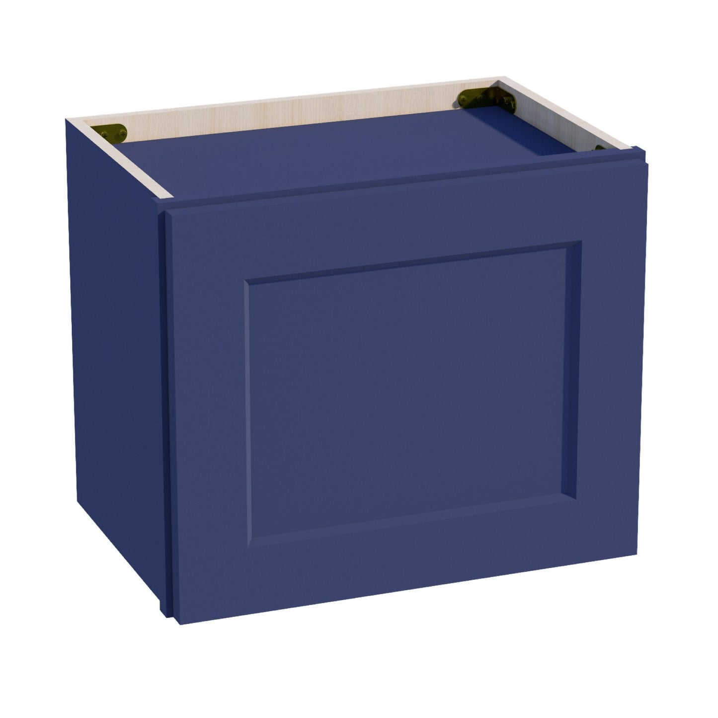 HB-W1815: Indigo Blue Shaker 18"W x 15"H 1 Door Standard Wall Bridge Cabinet