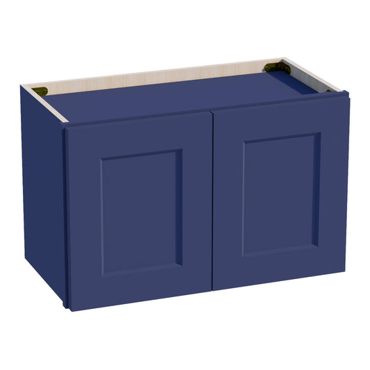 HB-W2415: Indigo Blue Shaker 24"W x 15"H 2 Doors Standard Wall Bridge Cabinet