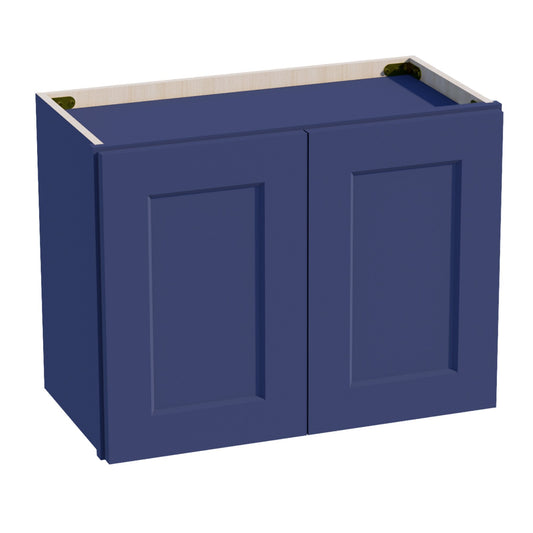 HB-W2418: Indigo Blue Shaker 24"W x 18"H 2 Doors Standard Wall Bridge Cabinet