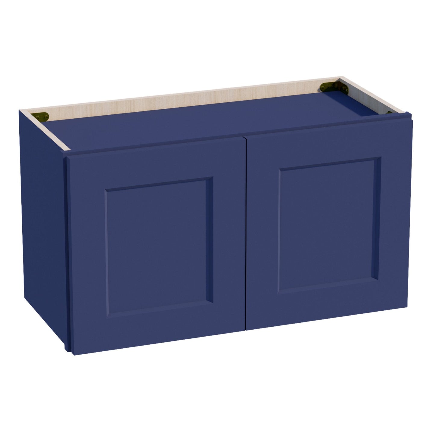 HB-W2715: Indigo Blue Shaker 27"W x 15"H 2 Doors Standard Wall Bridge Cabinet