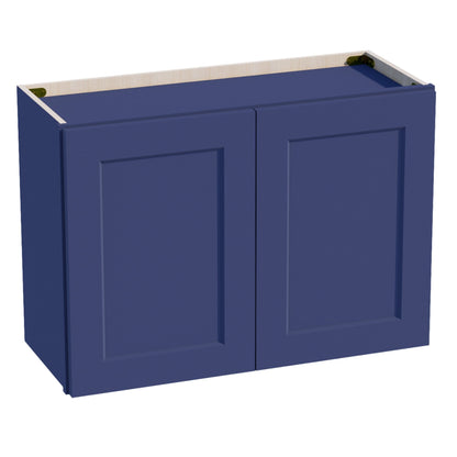 HB-W3021: Indigo Blue Shaker 30"W x 21"H 2 Doors Standard Wall Bridge Cabinet