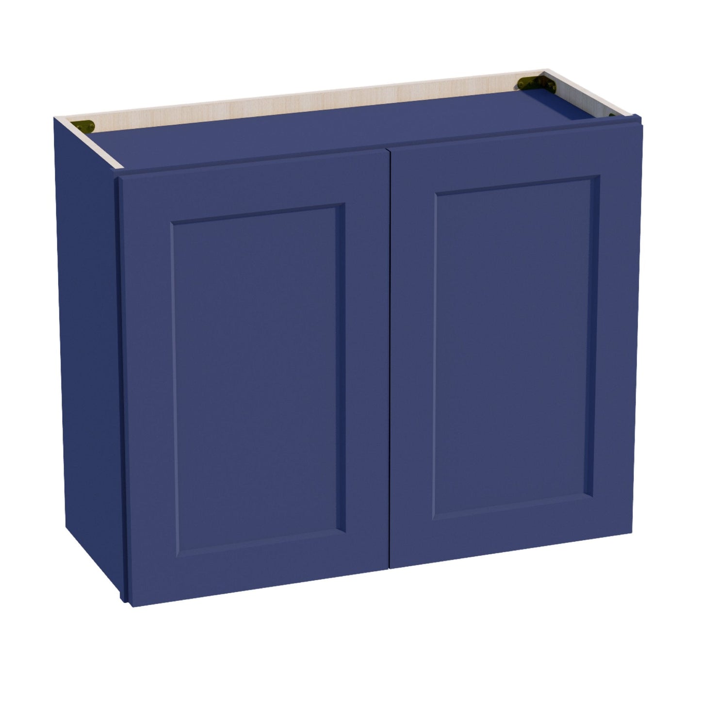 HB-W3024: Indigo Blue Shaker 30"W x 24"H 2 Doors Standard Wall Bridge Cabinet