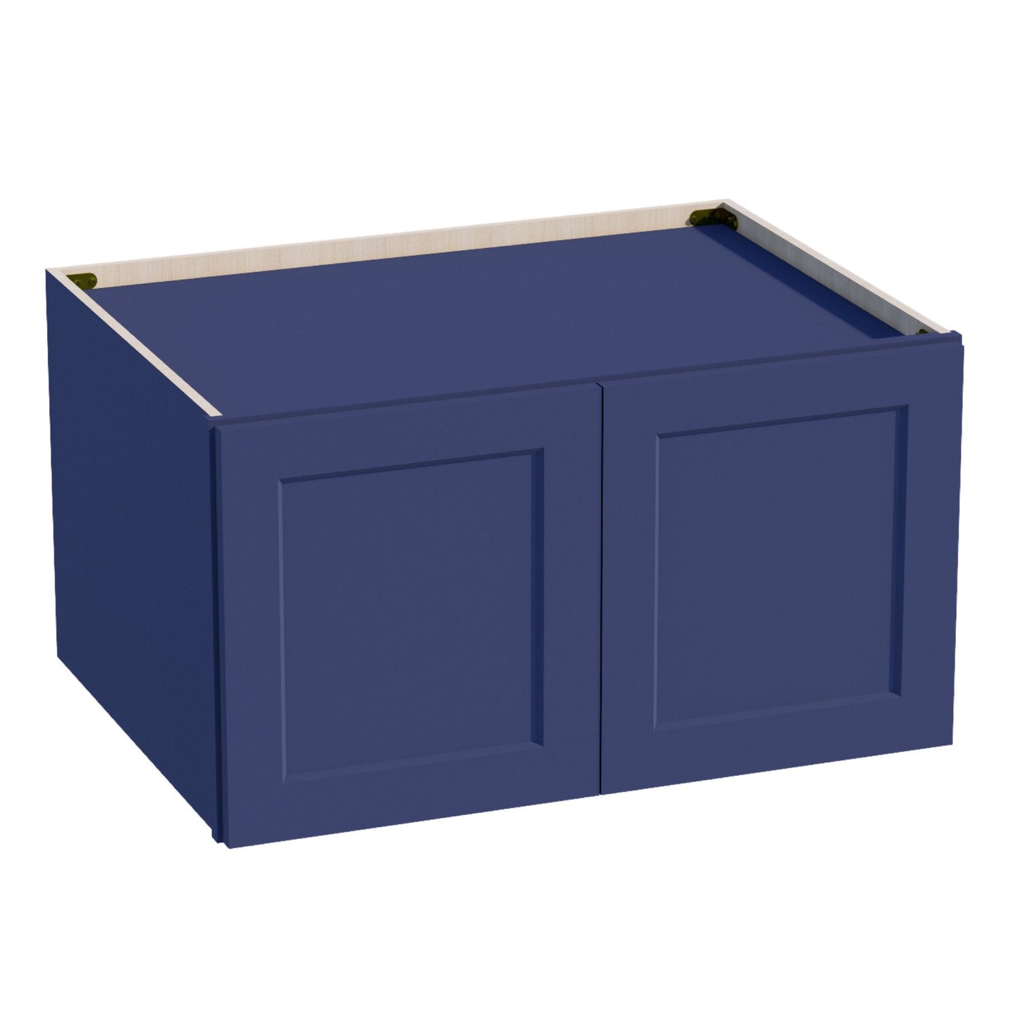 HB-W331824: Indigo Blue Shaker 33"W x 18"H x 24"D 2 Doors Standard Bridge Wall Cabinet