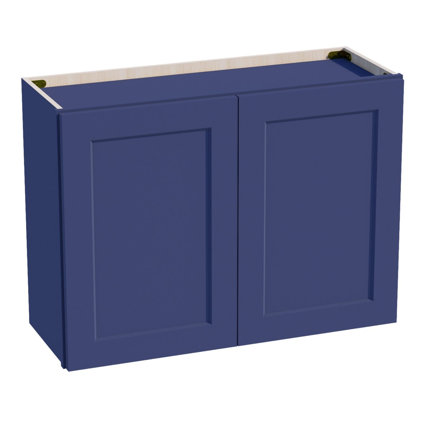 HB-W3324: Indigo Blue Shaker 33"W x 24"H 2 Doors Standard Wall Bridge Cabinet