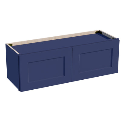 HB-W3612: Indigo Blue Shaker 36"W x 12"H 2 Doors Standard Wall Bridge Cabinet