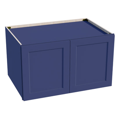 HB-W361224: Indigo Blue Shaker 36"W x 12"H x 24"D 2 Doors Standard Bridge Wall Cabinet