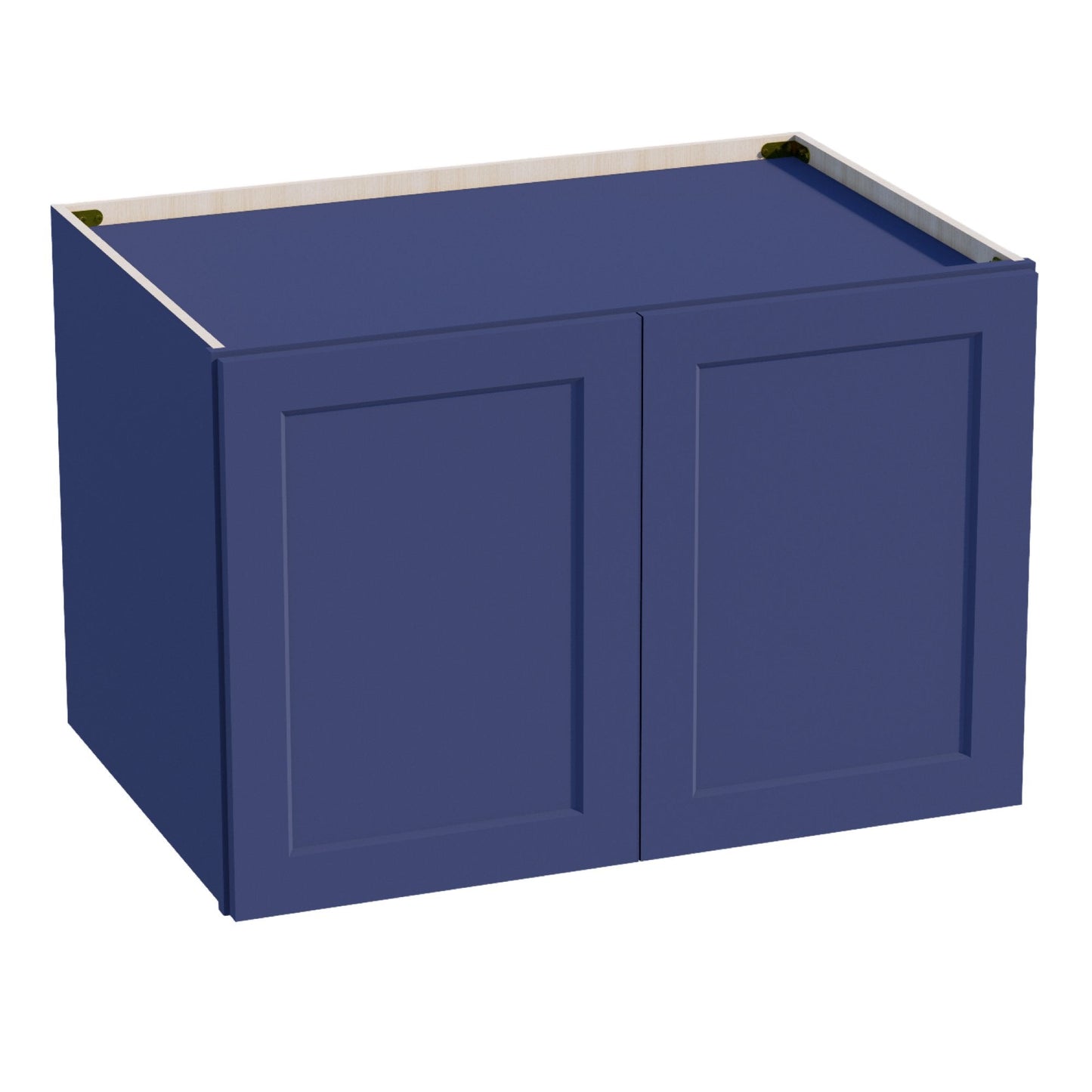 HB-W362424: Indigo Blue Shaker 36"W x 24"H x 24"D 2 Doors & 1 Shelf Standard Bridge Wall Cabinet