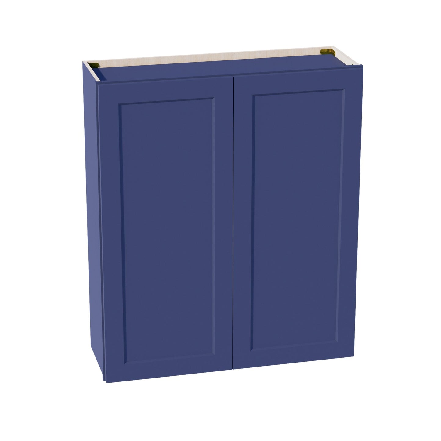 HB-W3642: Indigo Blue Shaker 36"W x 42"H 2 Doors & 3 Shelves Standard Wall Cabinet