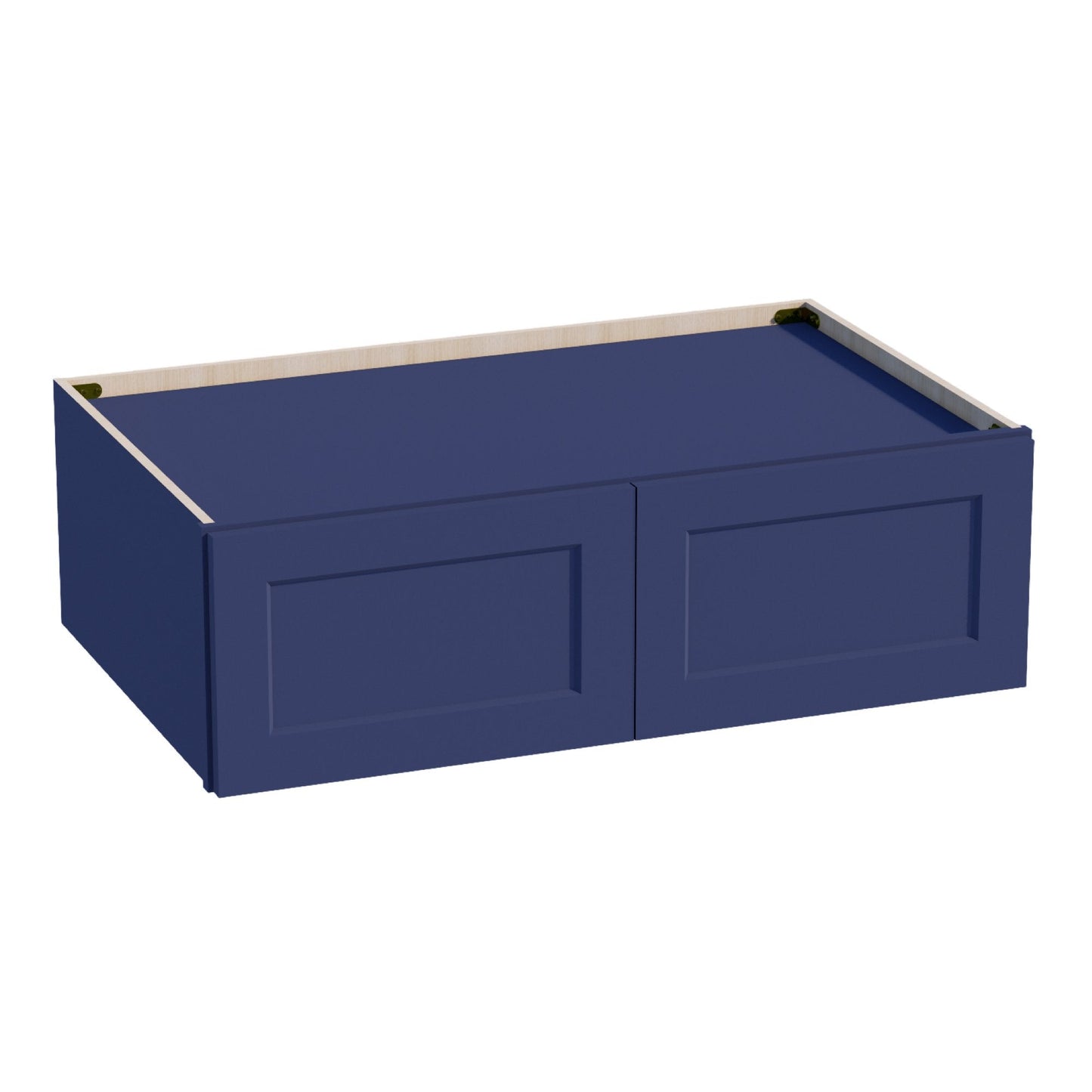 HB-W391224: Indigo Blue Shaker 39"W x 12"H x 24"D 2 Doors Standard Bridge Wall Cabinet