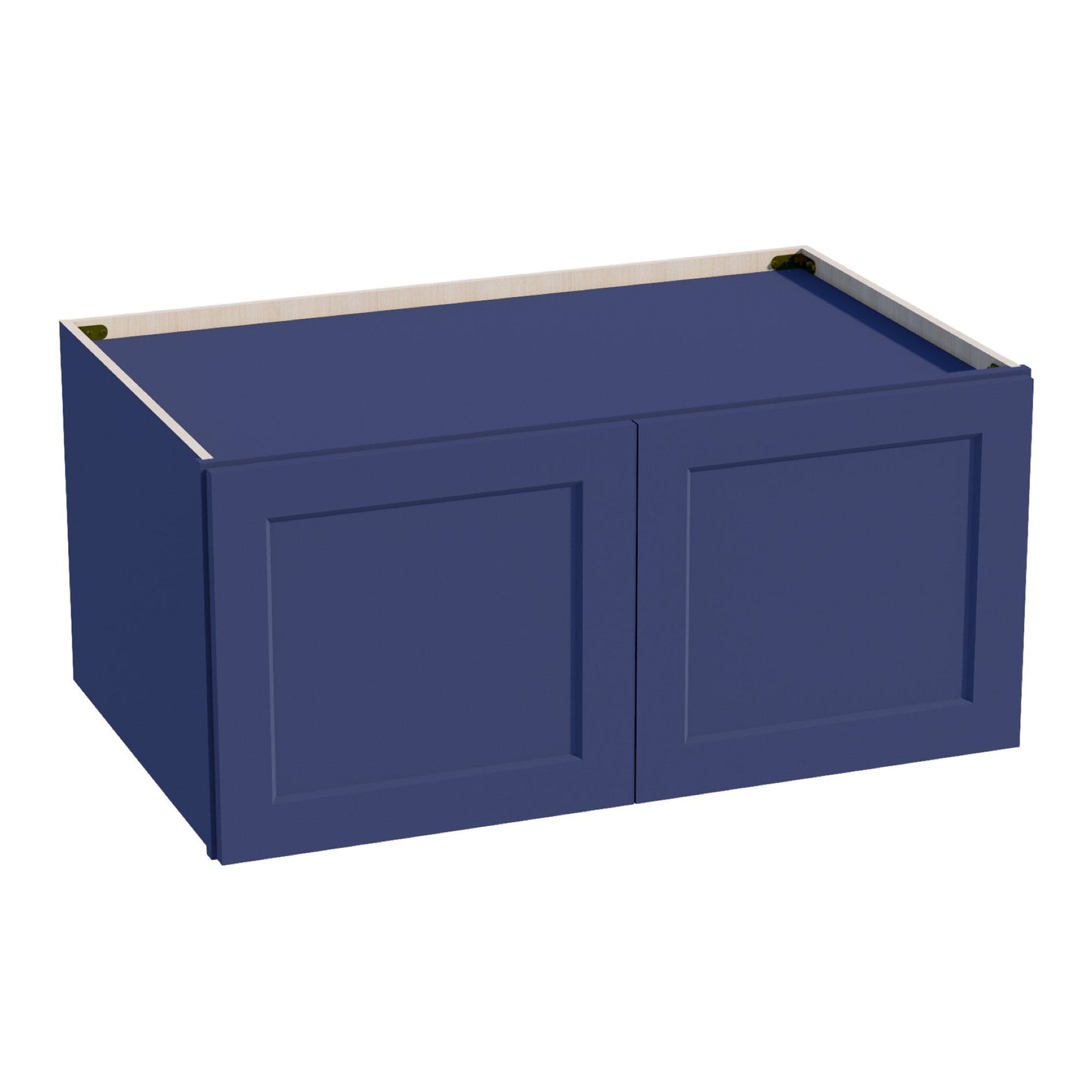 HB-W391824: Indigo Blue Shaker 39"W x 18"H x 24"D 2 Doors Standard Bridge Wall Cabinet