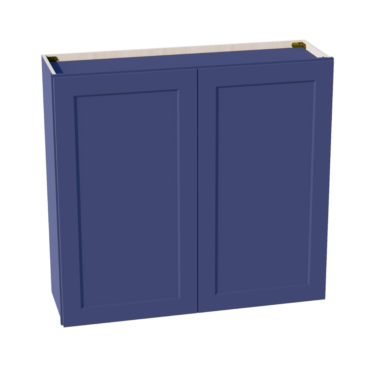 HB-W3936: Indigo Blue Shaker 39"W x 36"H 2 Doors & 2 Shelves Standard Wall Cabinet