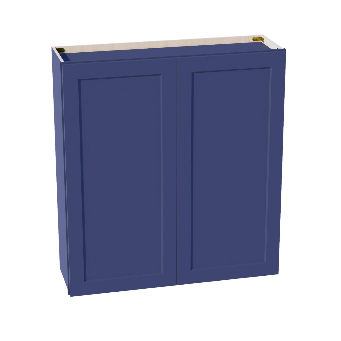 HB-W3942: Indigo Blue Shaker 39"W x 42"H 2 Doors & 3 Shelves Standard Wall Cabinet