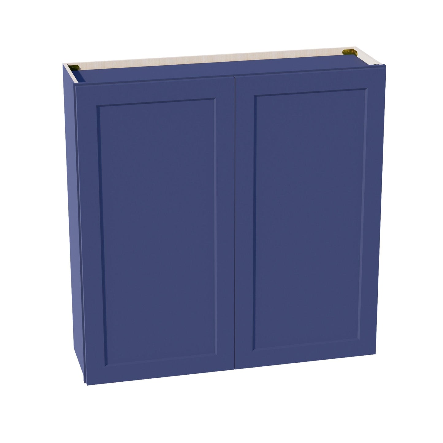 HB-W4242: Indigo Blue Shaker 42"W x 42"H 2 Doors & 3 Shelves Standard Wall Cabinet