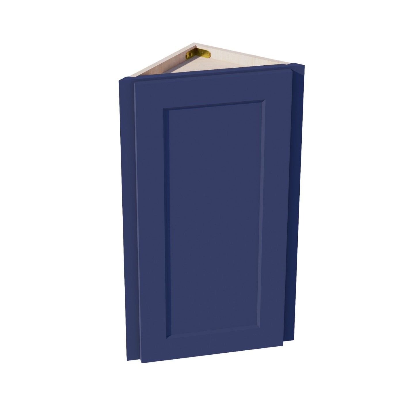 HB-WAE1230: Indigo Blue Shaker 12"W x 30"H x 12"D 1 Door & 2 Shelves Wall Angle End Cabinet