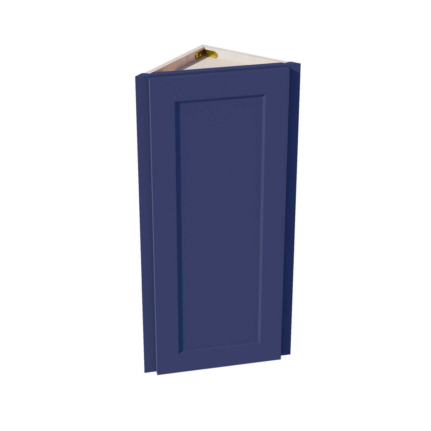 HB-WAE1236: Indigo Blue Shaker 12"W x 36"H x 12"D 1 Door & 2 Shelves Wall Angle End Cabinet