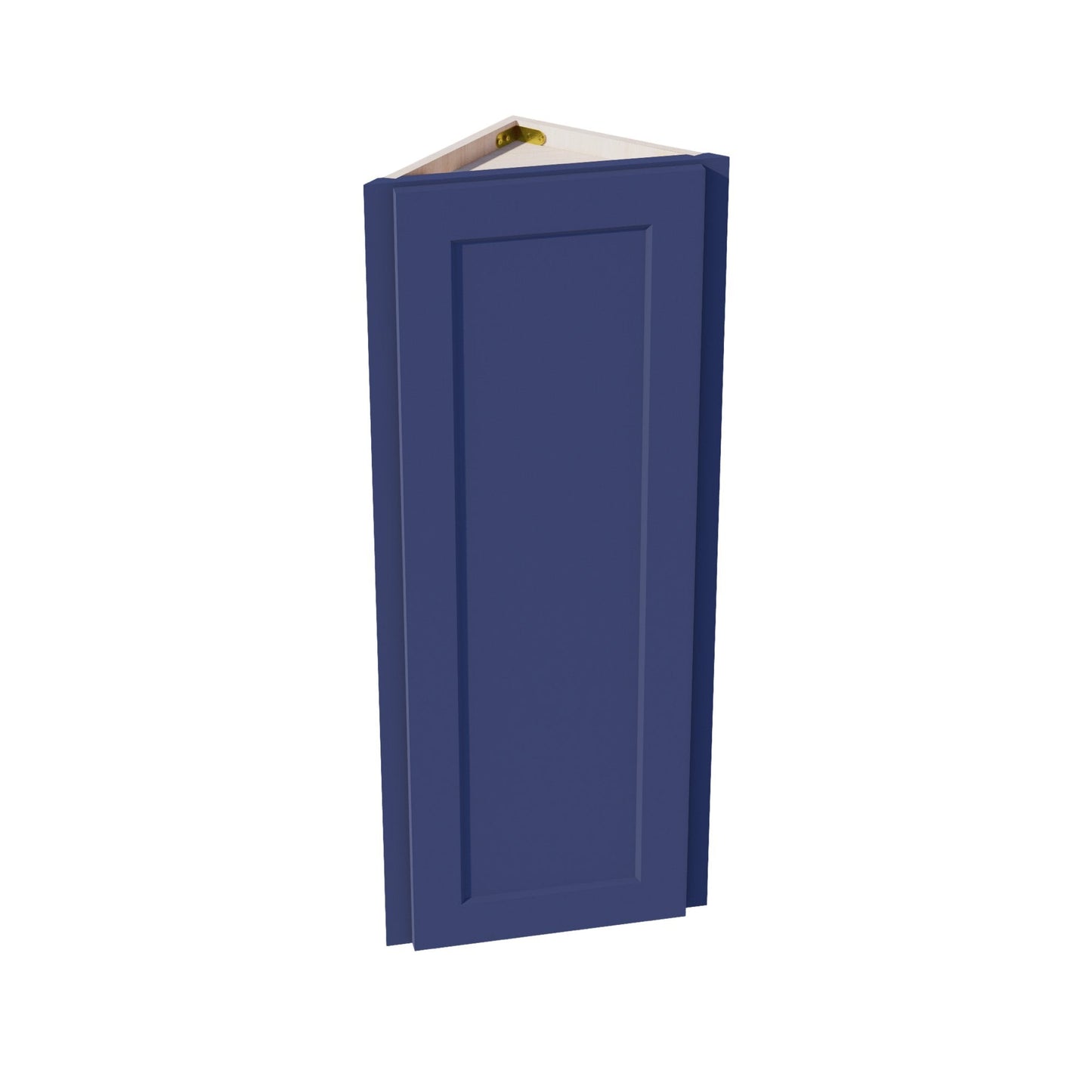 HB-WAE1242: Indigo Blue Shaker 12"W x 42"H x 12"D 1 Door & 3 Shelves Wall Angle End Cabinet