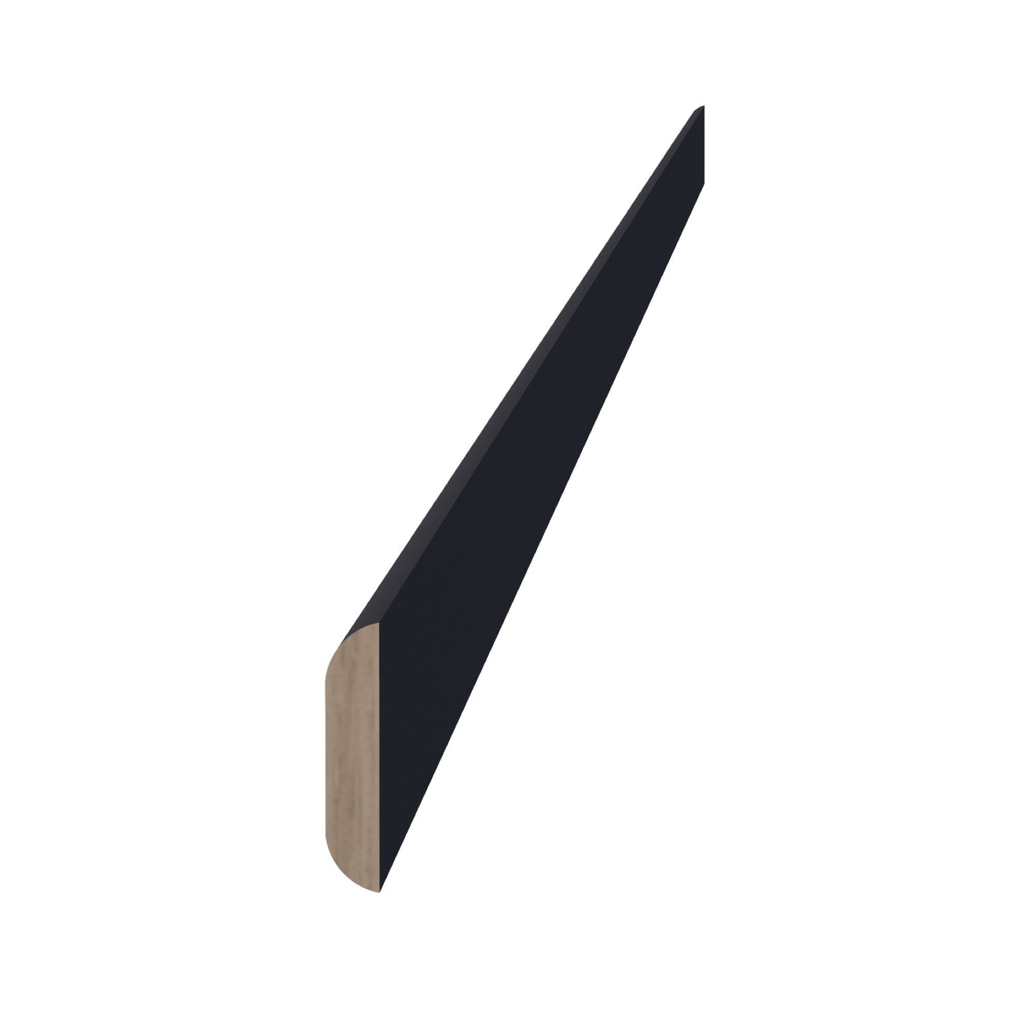 HE-BM1-1/4: Ebony Black Shaker 96"W x 1-1/4"H x 1/4"D Batten Molding