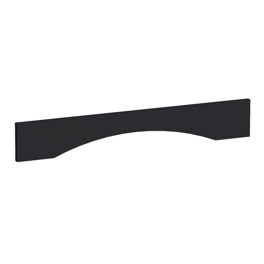 HE-VAR36: Ebony Black Shaker 36"W x 5-1/2"H x 3/4"D Arched Valance