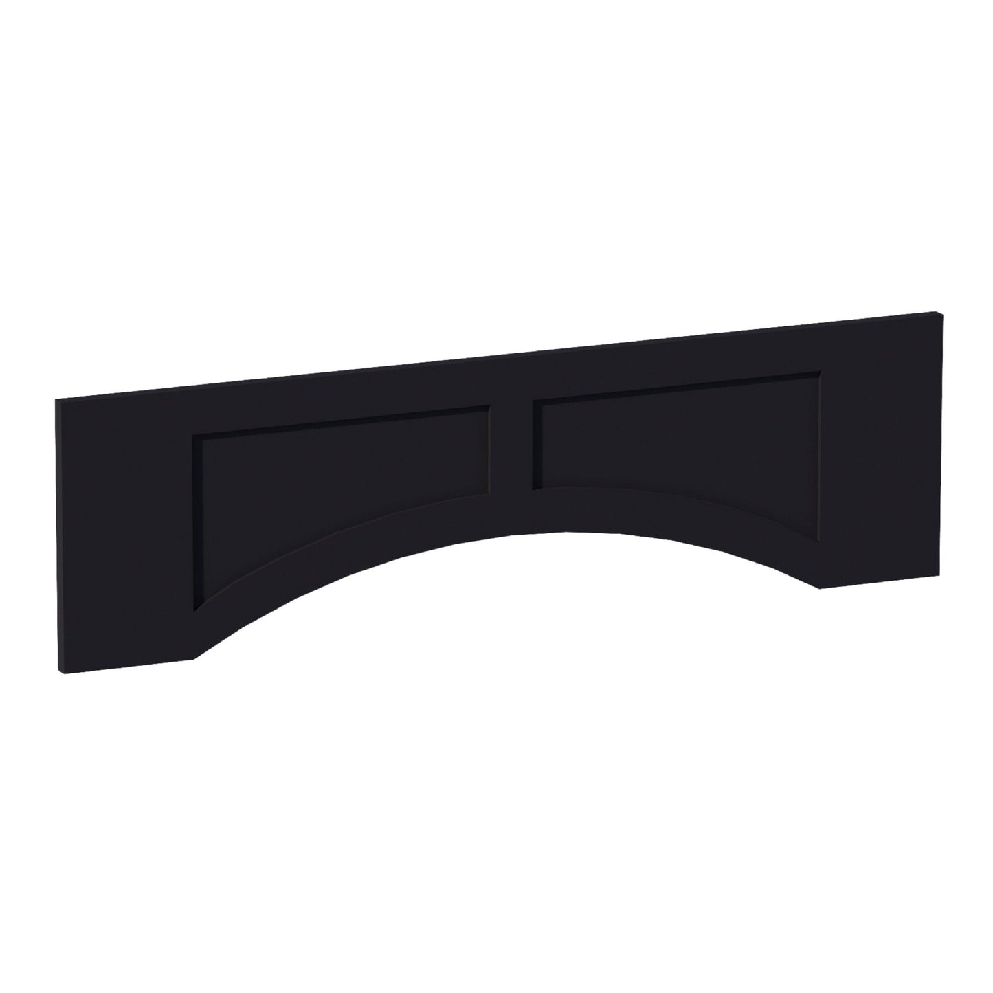 HE-VARP42: Ebony Black Shaker 42"W x 12"H x 3/4"D Arched Valance with Raised Panel