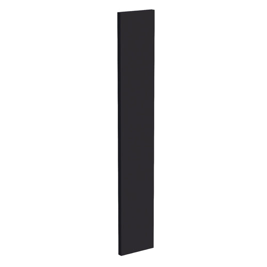 HE-WF636: Ebony Black Shaker 06"W x 36"H Wall Cabinet Filler