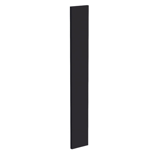 HE-WF642: Ebony Black Shaker 06"W x 42"H Wall Cabinet Filler