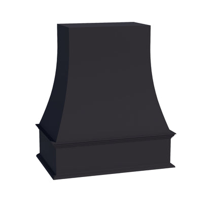 HE-WRH3036: Ebony Black Shaker 30"W x 36"H Wood Wall Mounted Range Hoods