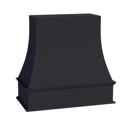 HE-WRH3636: Ebony Black Shaker 36"W x 36"H Wood Wall Mounted Range Hoods