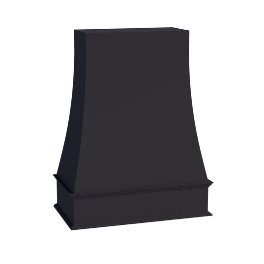 HE-WRH4836: Ebony Black Shaker 48"W x 36"H Wood Wall Mounted Range Hoods