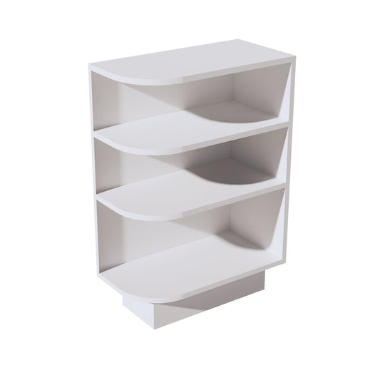 HF-BES12R: Frost White Shaker 12" 4 Shelves End Shelf Corner Base Cabinets (Right Open)