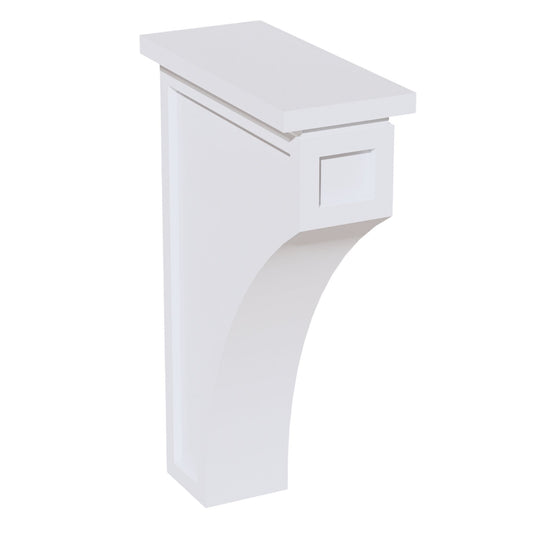 HF-CMCB: Frost White Shaker 3-1/2"W x 12-1/4"H x 08"D Extra Large Corbel